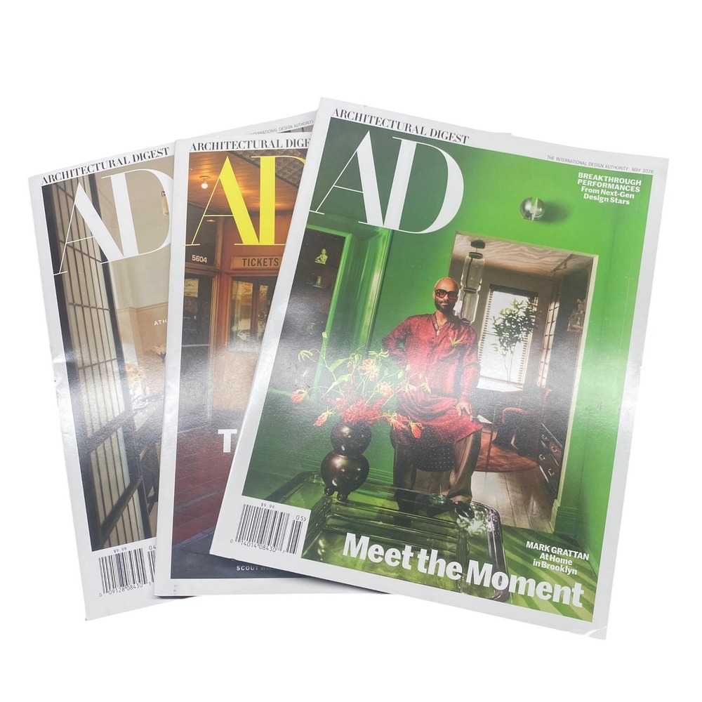 Architectural Digest Magazine Lot of 3 March - May 2026 Kristen Stewart Home